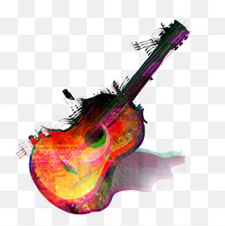 故障艺术吉他音乐免扣png,免抠元素