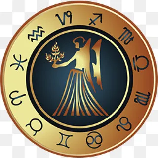 金属圆盘处女座,免抠元素