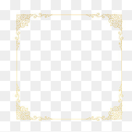 方形四角装饰边框,免抠元素