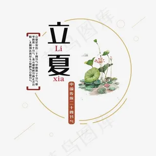 荷花立夏传统节气