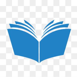 卡通蓝色翻开的书籍图