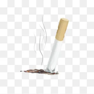手绘卡通烟灰掐烟熄灭的烟半支烟,免抠元素