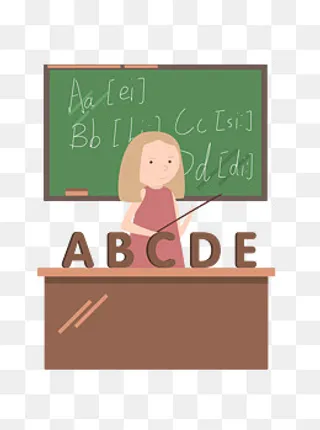 教师节矢量原创英语老师素材,免抠元素