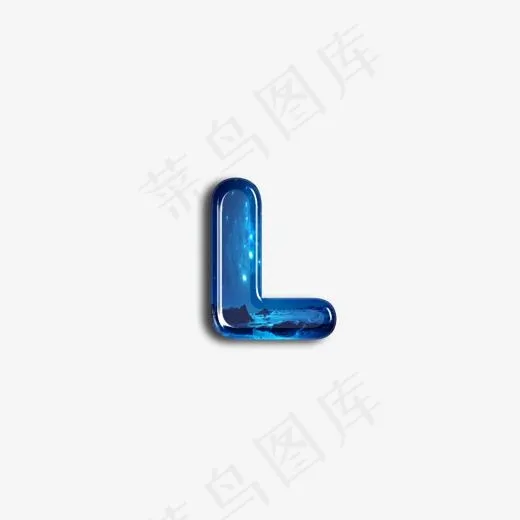 星空玻璃宝石质感字母L(1280*720px)psd模版下载