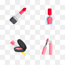 女人化妆品插画素材