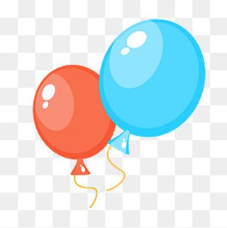 卡通气球矢量手绘,免抠元素