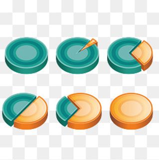 绿色饼状图,免抠元素