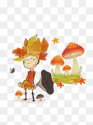 秋收原创商用小男孩立秋秋季24二,免抠元素