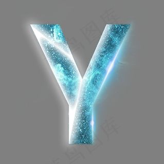 炫酷星空光效分割数字Y