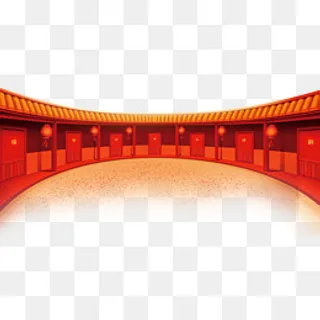 新年中国风大院子,免抠元素