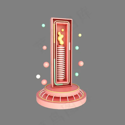 C4D倒计时数字1电商3D立体倒计时1(2000*2000px)