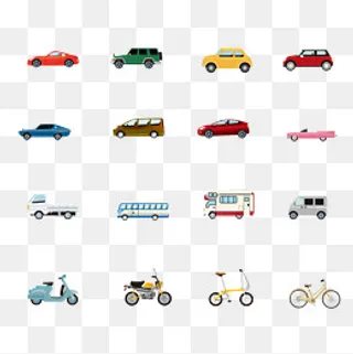 卡通手绘交通工具,免抠元素