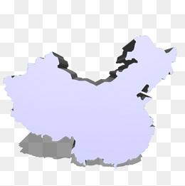 带阴影的中国立体地图