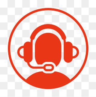 矢量戴耳机客服服务图标,免抠元素