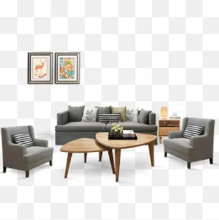 清新现代家居家装客厅沙发茶几素,免抠元素