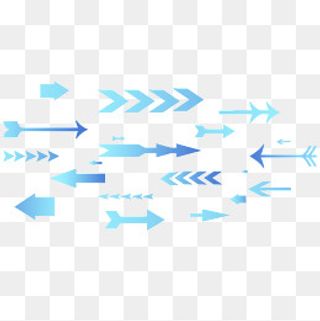 蓝色科技箭头图标效果,免抠元素