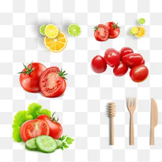 实物红色蔬果小番茄图片素材,免抠元素