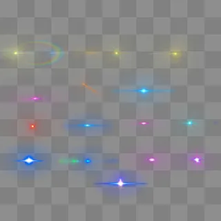 彩色荧光集光束,免抠元素
