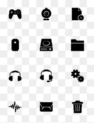 十二个简单生活中常见图标素材,免抠元素