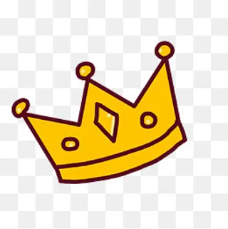 手绘王冠矢量图下载