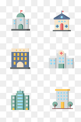 高楼大厦楼房相关插画