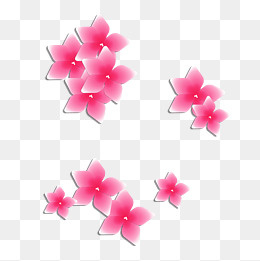 红色樱花PNG素材