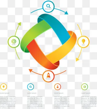 矢量手绘循环箭头,免抠元素