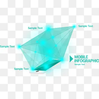 矢量手绘多边形分析图,免抠元素