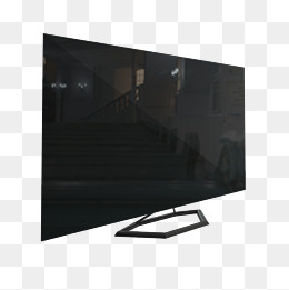 写实立体产品实物液晶电视侧面png,免抠元素