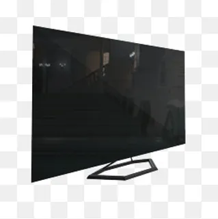 写实立体产品实物液晶电视侧面png,免抠元素