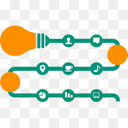 矢量创意灯泡流程步骤PNG图片,免抠元素