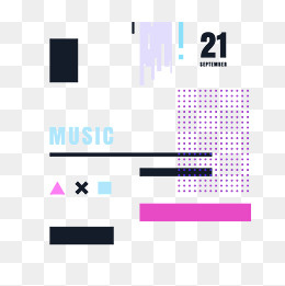 孟菲斯风格时尚潮流点线面素材,免抠元素