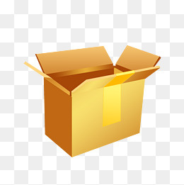 敞开的纸箱子插画