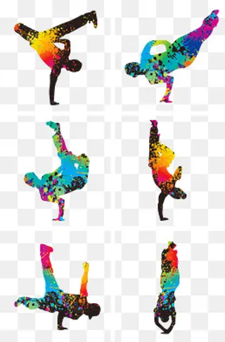 激情街舞运动剪影,免抠元素