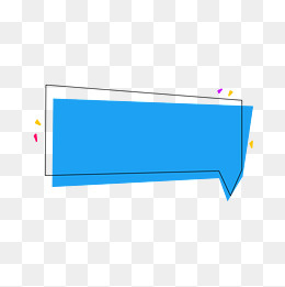 蓝色创意几何形状漂浮物免费下载