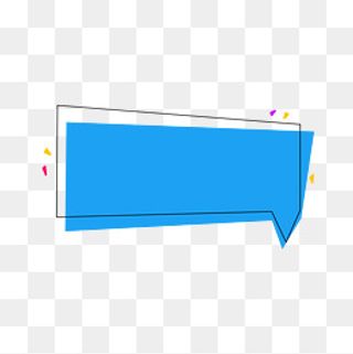 蓝色创意几何形状漂浮物免费下载