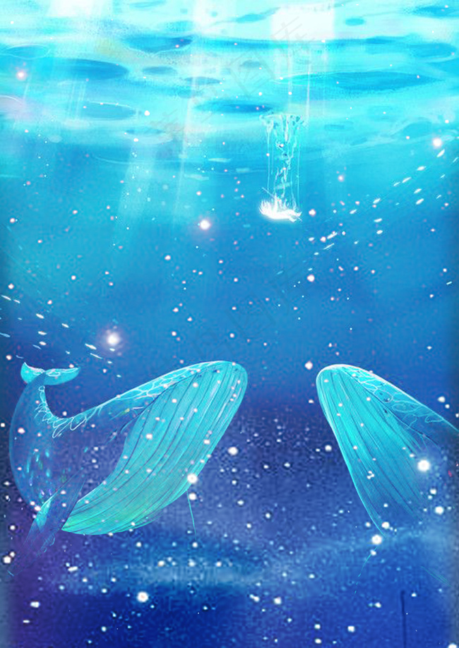浪漫海洋星星背景背景图片素材,背景元素