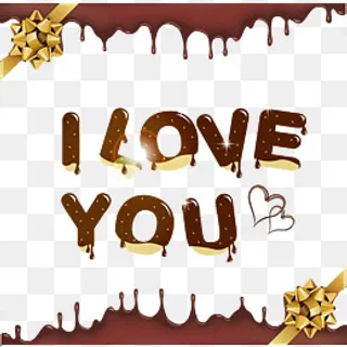 巧克力我爱你情人节元素,免抠元素
