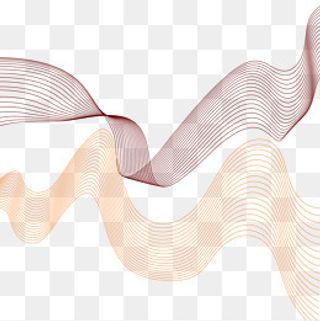 线条艺术组合设计美术优美,免抠元素