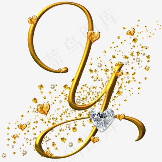 创意黄金英文字母y
