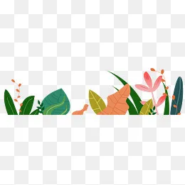花草手绘卡通装饰五彩边框夏天植,免抠元素(2000*2000px)psd模版下载