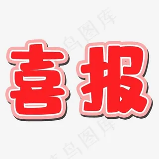 喜报艺术字PNG
