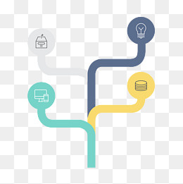 彩色流程,免抠元素