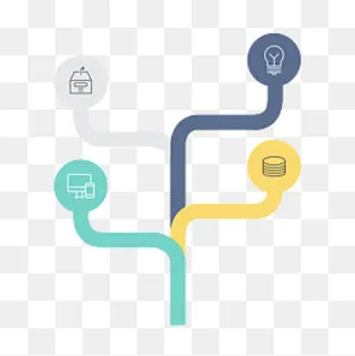 彩色流程,免抠元素