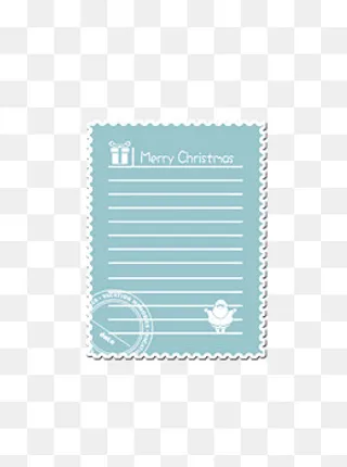 圣诞节可爱卡通邮票贴纸,免抠元素