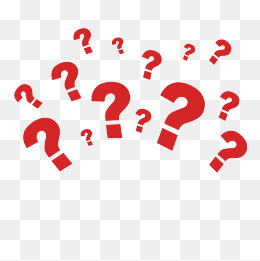 通用红色问号装饰图案排版,免抠元素