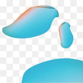 蓝绿色流体渐变图案,免抠元素