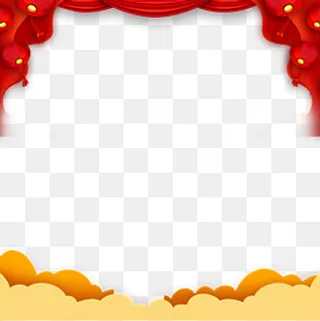 猪年新年装饰边框免抠图,免抠元素