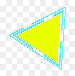 水彩黄色几何三角形