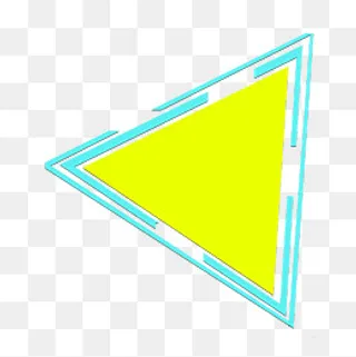 水彩黄色几何三角形